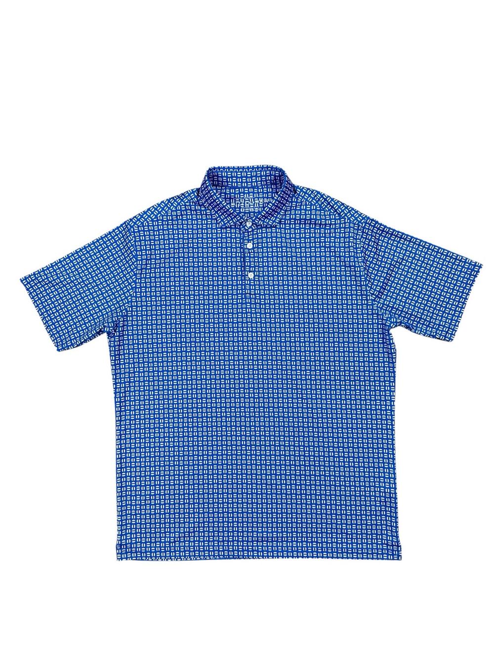Mizzen+Main Phil Mickelson Trim Golf Polo Blue/Pink — Size 2XL